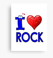 I LOVE ROCK Canvas Print