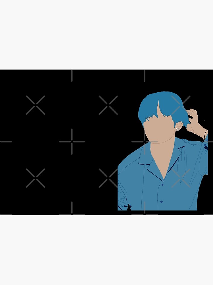 BTS V Kim Taehyung blue hair desing Tote Bag for Sale by