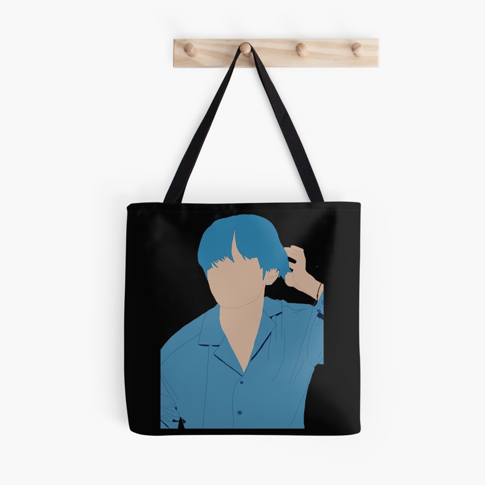 BTS V Kim Taehyung blue hair desing Tote Bag for Sale by NoonaStudio