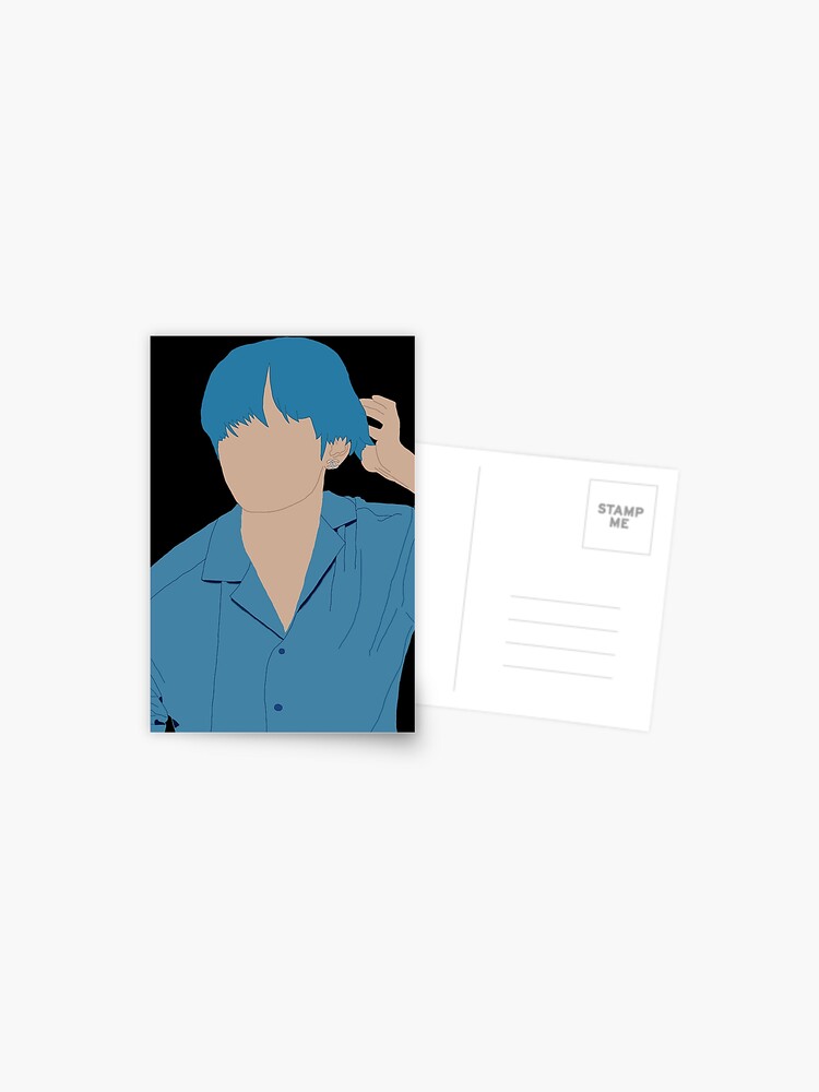 BTS V Kim Taehyung blue hair desing Tote Bag for Sale by