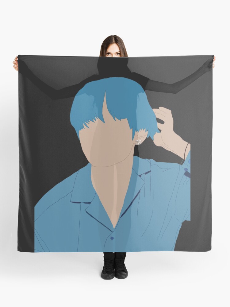 BTS V Kim Taehyung blue hair desing Tote Bag for Sale by