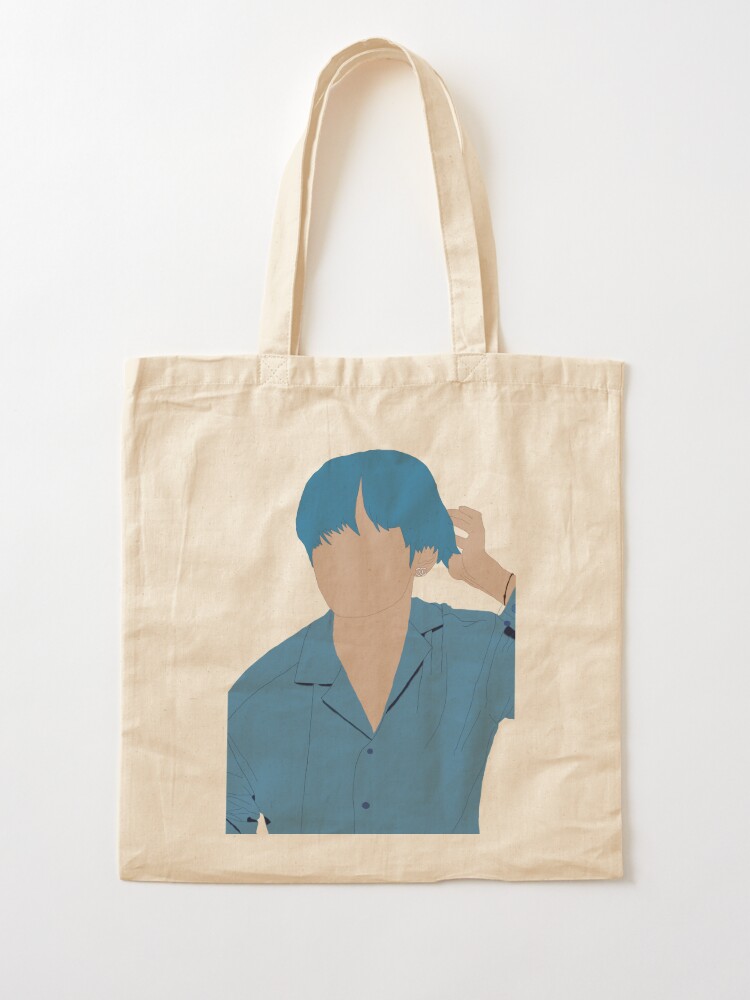 BTS V Kim Taehyung blue hair desing Tote Bag for Sale by