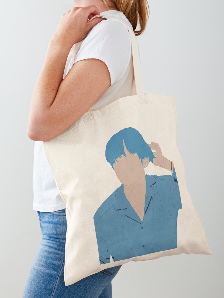 BTS V Kim Taehyung blue hair desing Tote Bag for Sale by