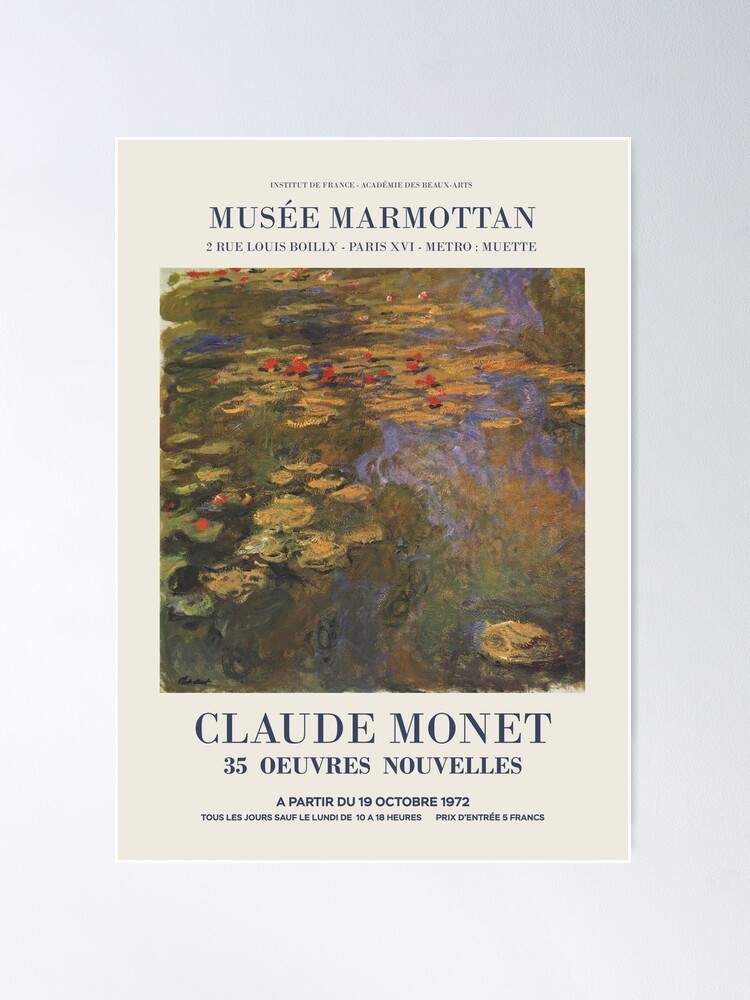 Alternate view of Claude Monet - Exhibition poster advertising an art exhibition "35 Oeuvres Nouvelles", 1975 Poster