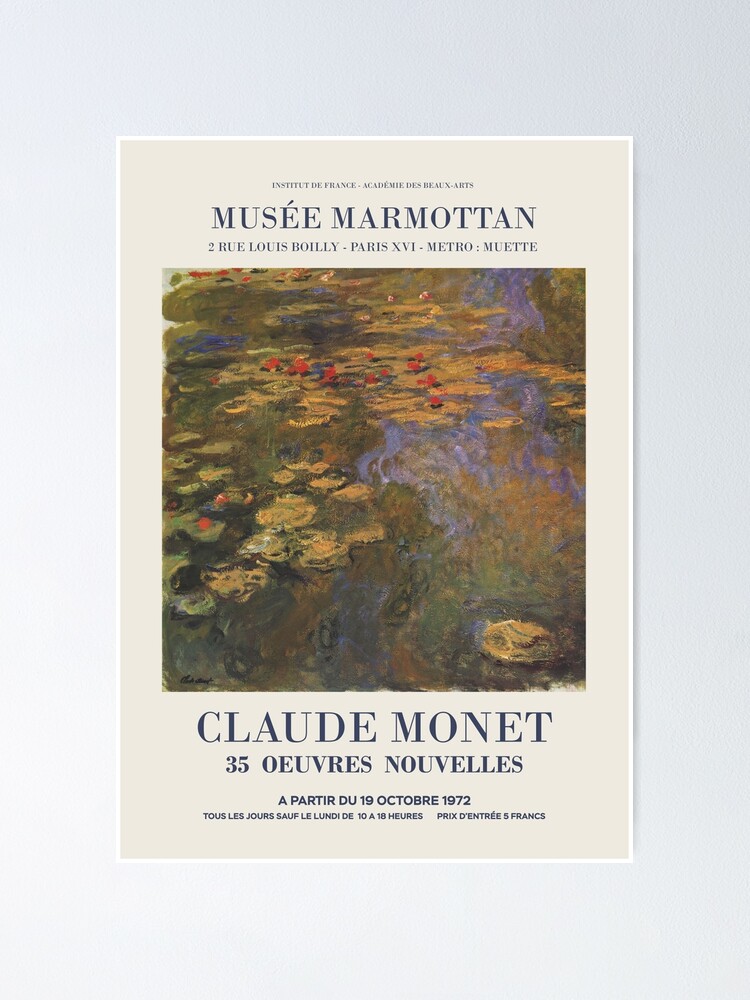 Alternate view of Claude Monet - Exhibition poster advertising an art exhibition "35 Oeuvres Nouvelles", 1975 Poster