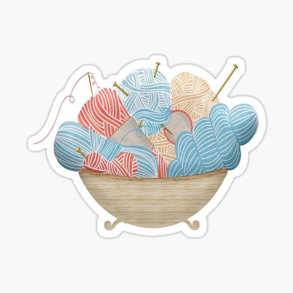 Knitting bowl Sticker