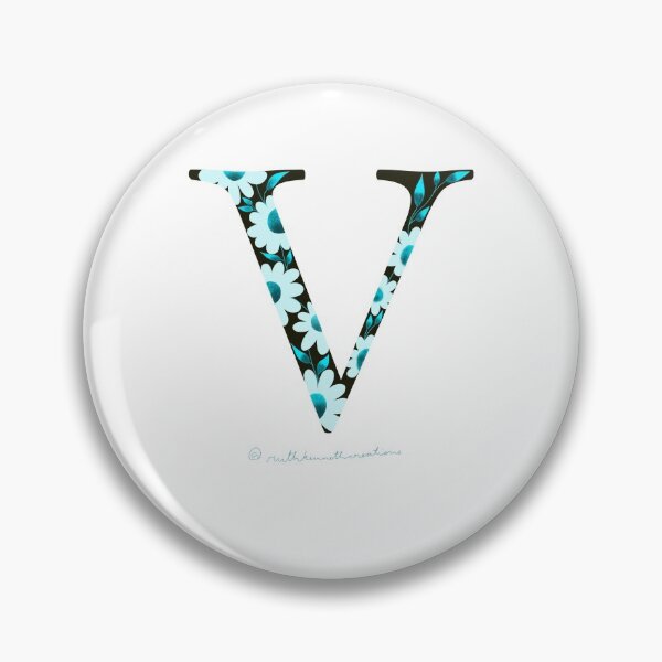 Item preview, Monogram ‘V’ sticker, totes, mug, waterbottle, acrylic blocks and clocks. designed and sold by ruthkenneth.