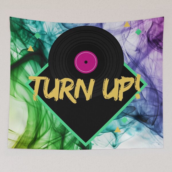 Item preview, Turn up dj record Design - Mist smoke vibes design designed and sold by onjcdesign.