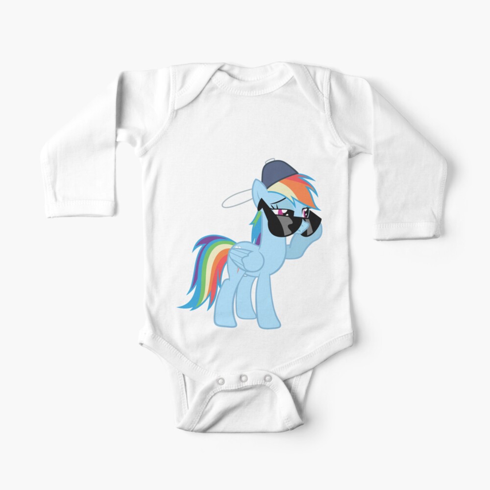 Rainbow Dash Style No Text Baby One Piece By Kuzcorish Redbubble