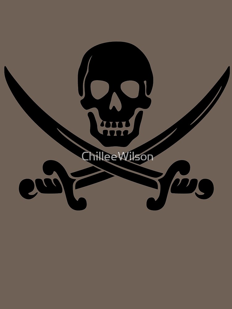 Pirate Flag Skull and Crossed Swords by Chillee Wilson Sticker for Sale by  ChilleeWilson