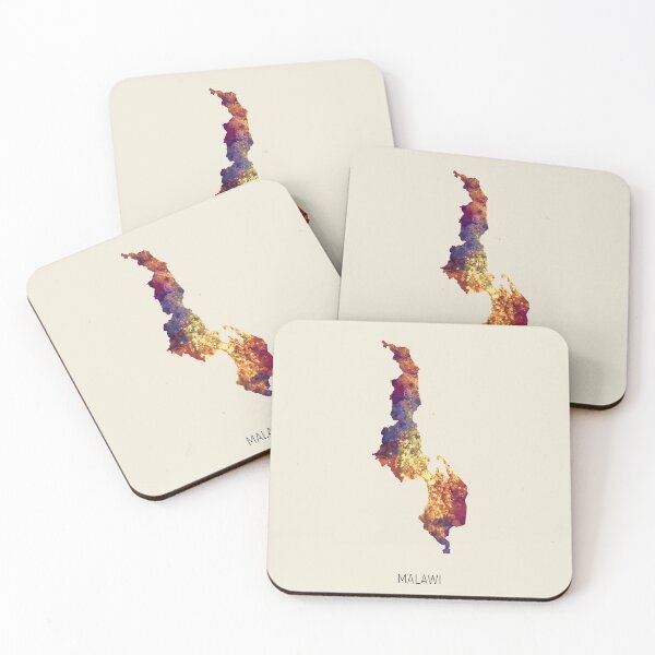 Item preview, Malawi Watercolor Map designed and sold by ArtPrints.