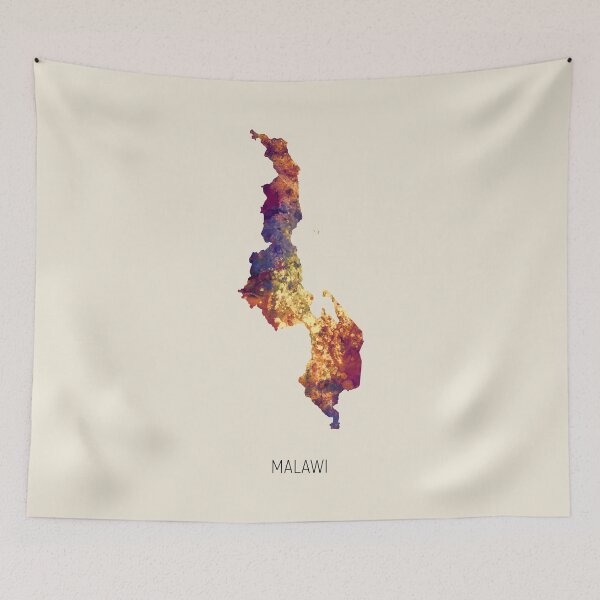 Item preview, Malawi Watercolor Map designed and sold by ArtPrints.