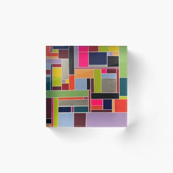 Marlondriaan colourful square - Kizd Acrylic Block
