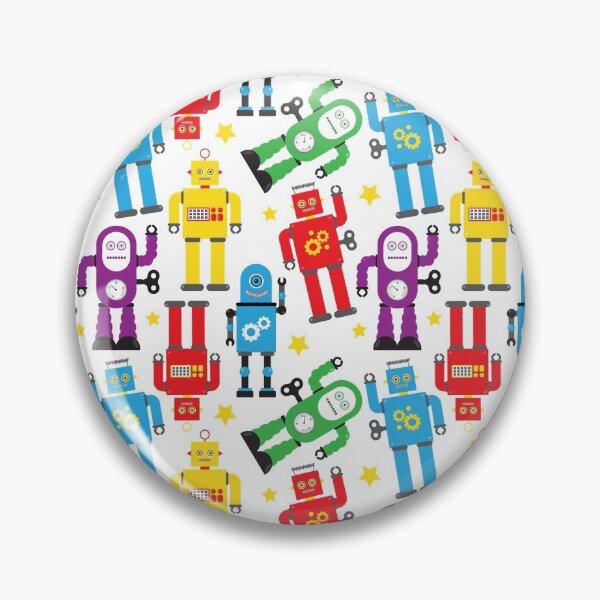 Item preview, Kids Robot Pattern on White designed and sold by HotHibiscus.