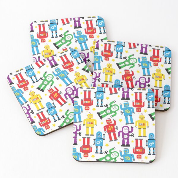 Item preview, Kids Robot Pattern on White designed and sold by HotHibiscus.