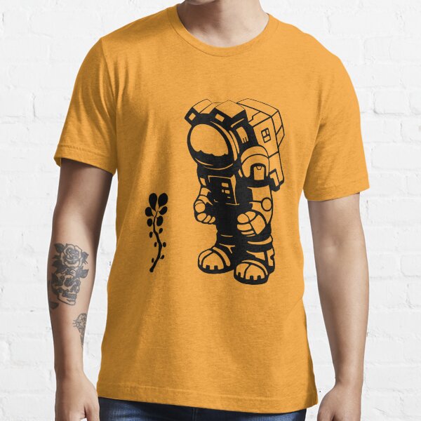 Starlit Astronaut in Black Essential T-Shirt