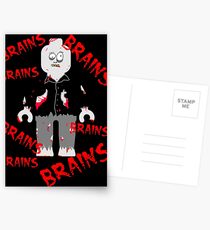 A LOT OF BRAINS - ZOMBIE MINIFIG Postcards