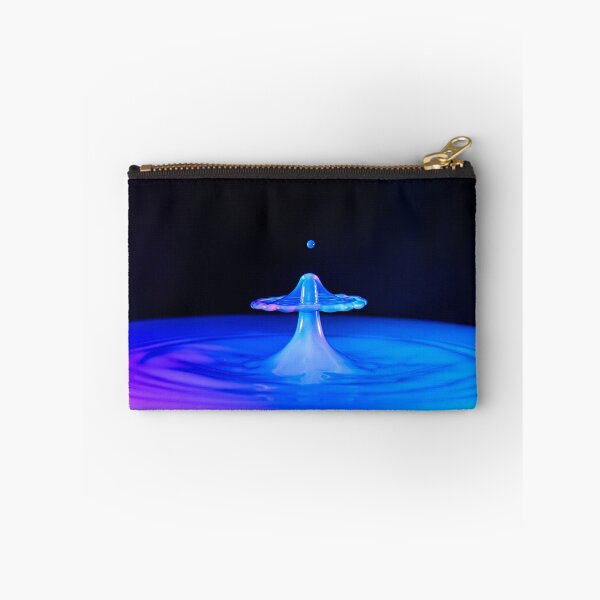 Item preview, Blue colored mushroom on black background designed and sold by philippe souvy.