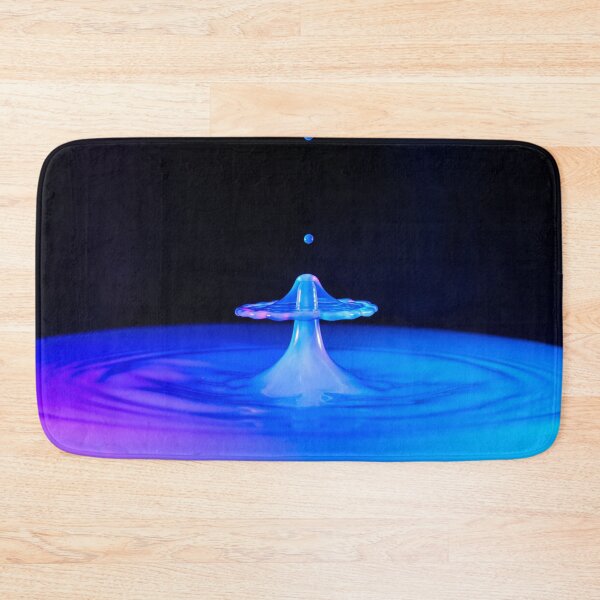Item preview, Blue colored mushroom on black background designed and sold by philippe souvy.