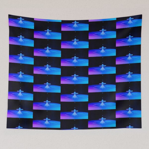 Item preview, Blue colored mushroom on black background designed and sold by philippe souvy.