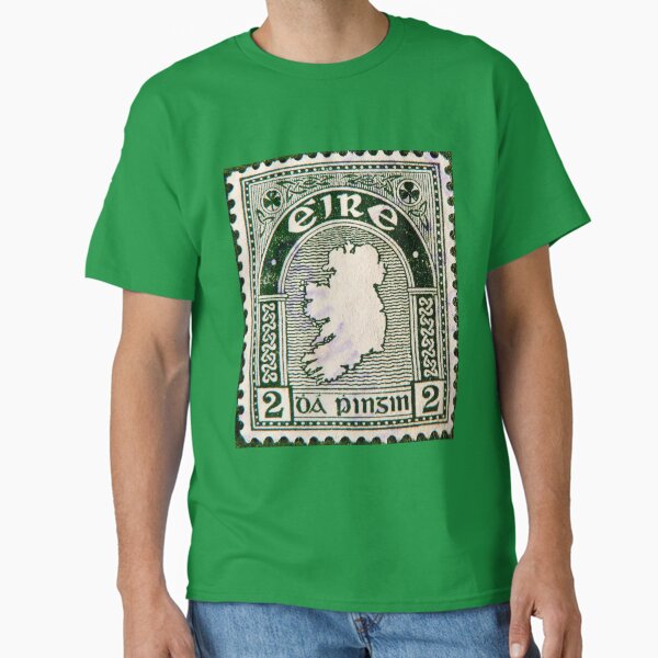 Item preview, Eire Ireland vintage old postage stamp designed and sold by Onyria Art.