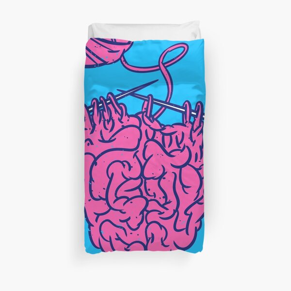 Knitting a brain Duvet Cover