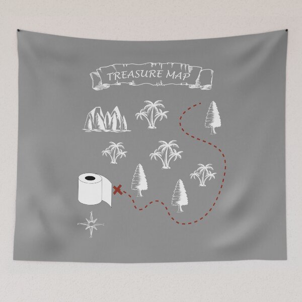 Item preview, Toilet Paper Treasure Map Funny Toilet Paper Shortage 2020 Design designed and sold by t-factor.