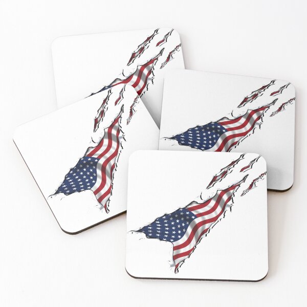 Item preview, American Flag Ripped Metal - The Third designed and sold by wrapgraphics.