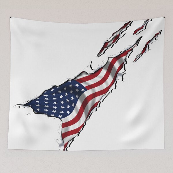 Item preview, American Flag Ripped Metal - The Third designed and sold by wrapgraphics.