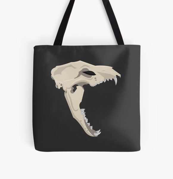 Thylacine Skull All Over Print Tote Bag