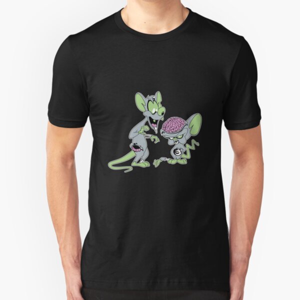 Pinky and the Braaaains! Slim Fit T-Shirt