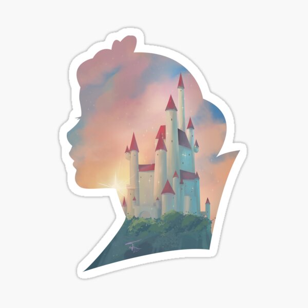 Sunset Castle Sticker