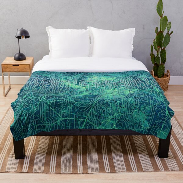 Artikelvorschau, Digital Ocean Blue Leiterplatten Textur entworfen und verkauft von bexilla.
