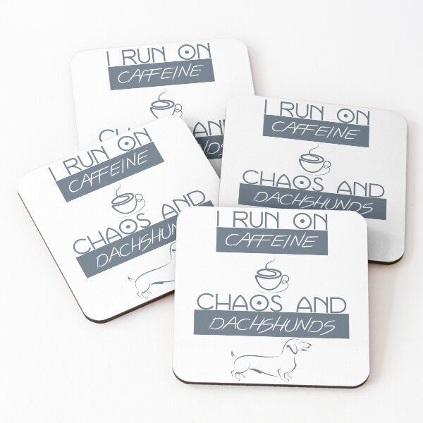 Item preview, Caffeine Chaos Dachshunds designed and sold by StubbornWiener.