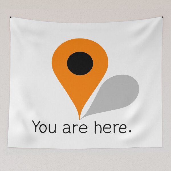Item preview, Orange Location Icon - You are here designed and sold by ValentinaHramov.