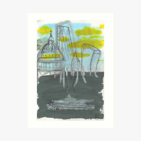 London on the Thames Print Art Print