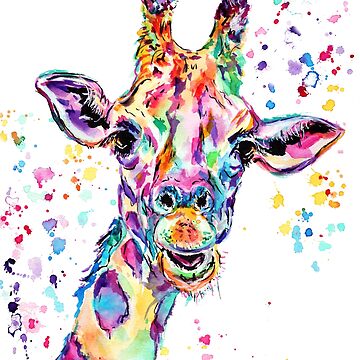 Watercolour Giraffe Canvas Print for Sale by SaltySerenity