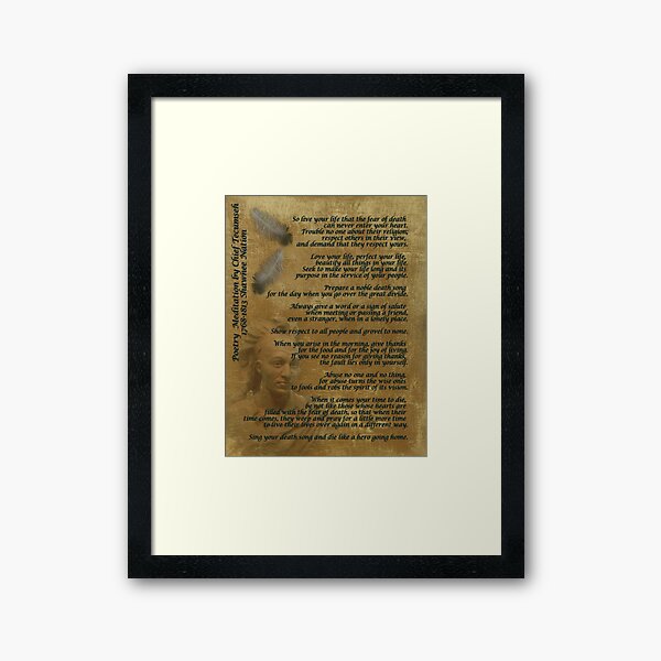 Item preview, "Live Your Life"  on old parchment, Chief Tecumseh designed and sold by Irisangel.