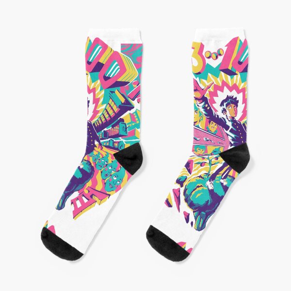 Psychedelic 100 - White Socks