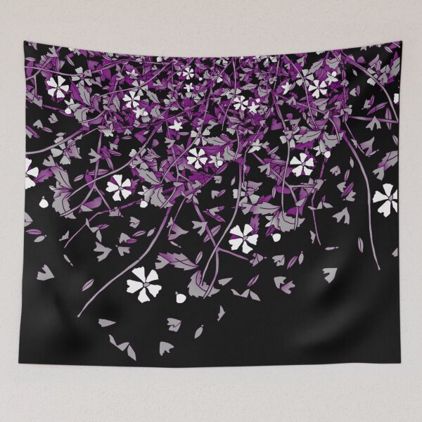Item preview, Ace Pride Scattered Falling Flowers and Leaves designed and sold by Vernen Ink.