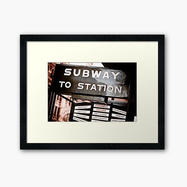 Subway on Flinders Framed Art Print