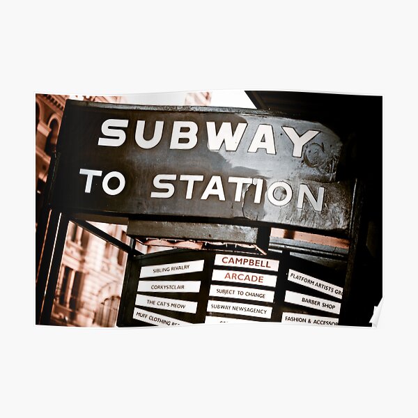 Subway on Flinders Poster