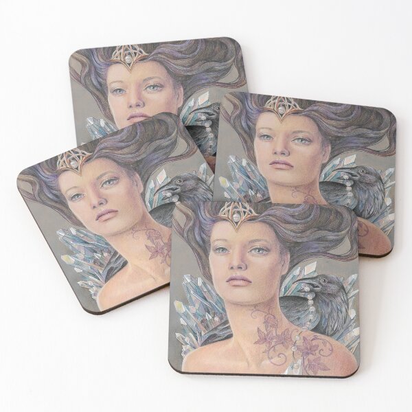 Item preview, Portrait of a girl with raven designed and sold by Nadiiaz.