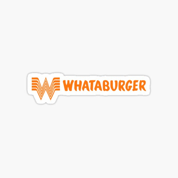 Whataburger Fast Food Logo Lanscape Orange Sticker