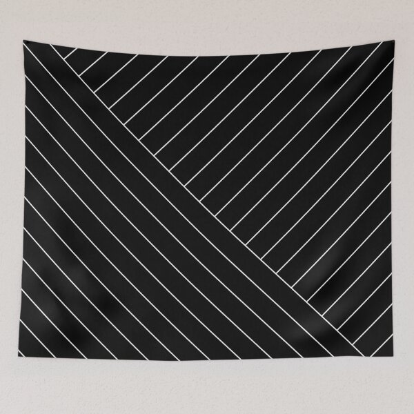 Item preview, Abstract geometric lines black designed and sold by Miss Striped.
