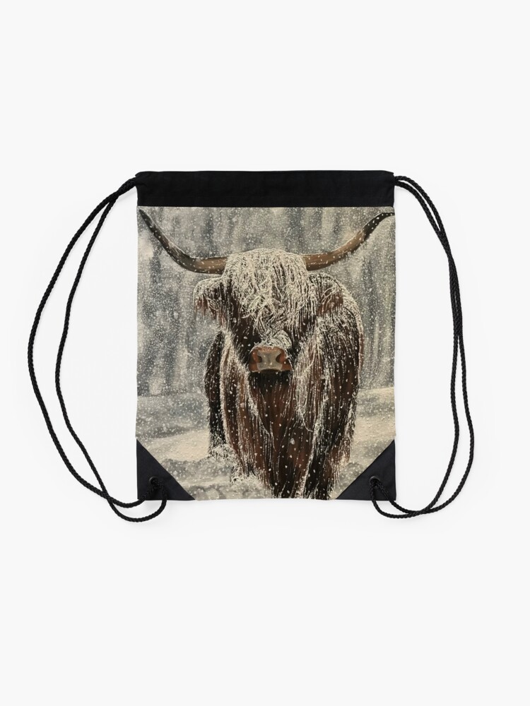 Thumbnail 2 of 3, Drawstring Bag, Dressed in Snow designed and sold by EuniceWilkie.