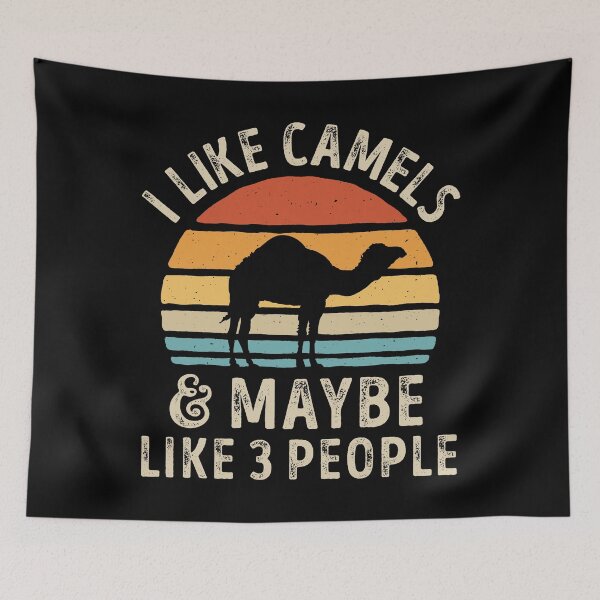 Item preview, I Like Camels and Maybe 3 People Retro Sunset Vintage 60s 70s Shirt for Men Women Boys Girls Kids Animal Lovers Gift designed and sold by LiqueGifts.