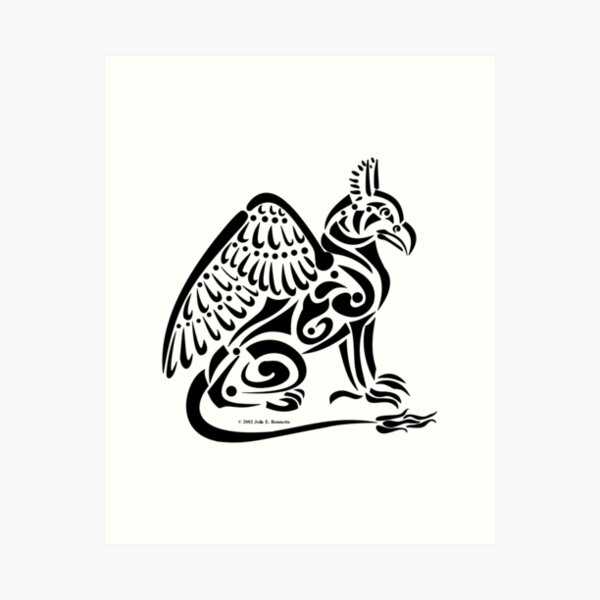 Black tribal tattoo pattern around griffin... - Stock Illustration  [93857476] - PIXTA