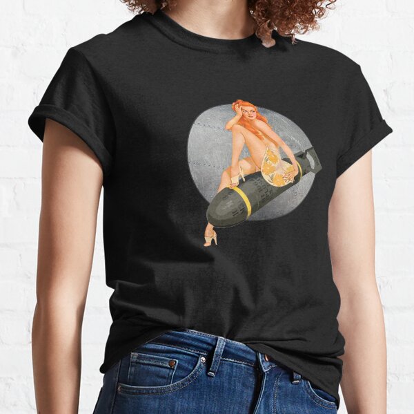 Pin-up blonde bombs WWII 40s Classic T-Shirt