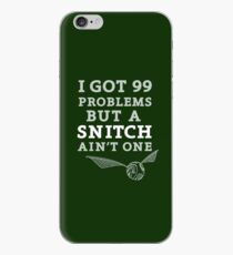 99 Problems But A Snitch Ain't One - Green iPhone Case